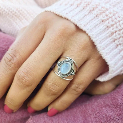 Oval Fashion Simple Personalized Stone Ring