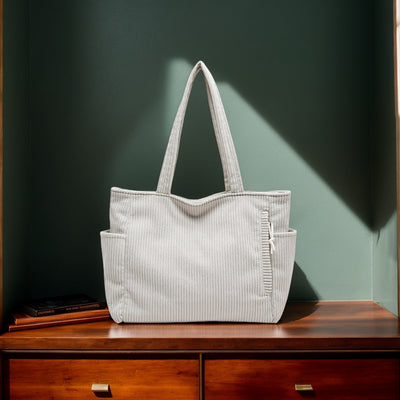 Soft Corduroy Commuter Shoulder Bag Female Large Capacity