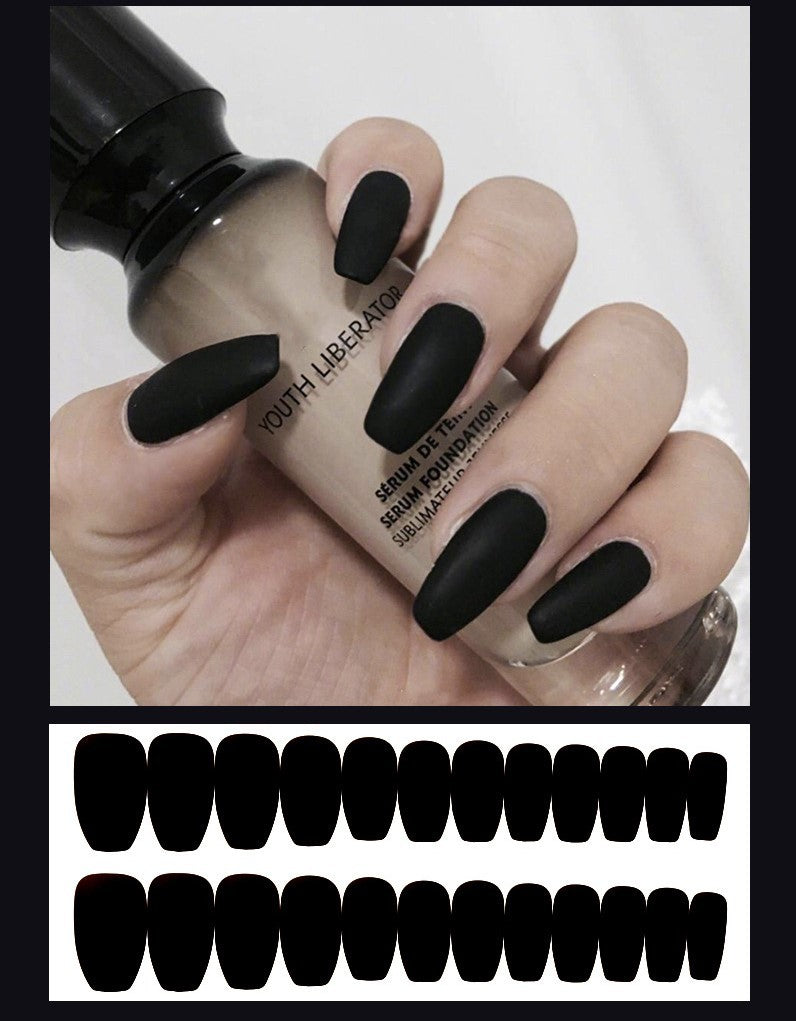 Frosted ballet fake nails (18 Colors) (x24)