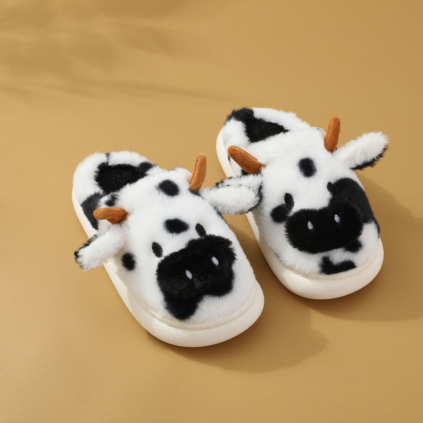 Thickened Non-slip Couple Outdoor Home Fur Cotton Slippers