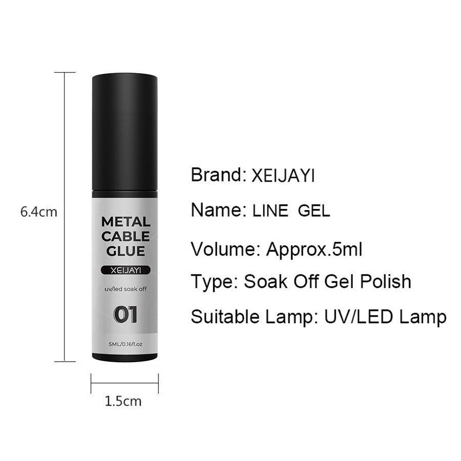 Line Pulling Nail Art Gel – Precision Striping Gel for Nail Designs (Multiple Colors)