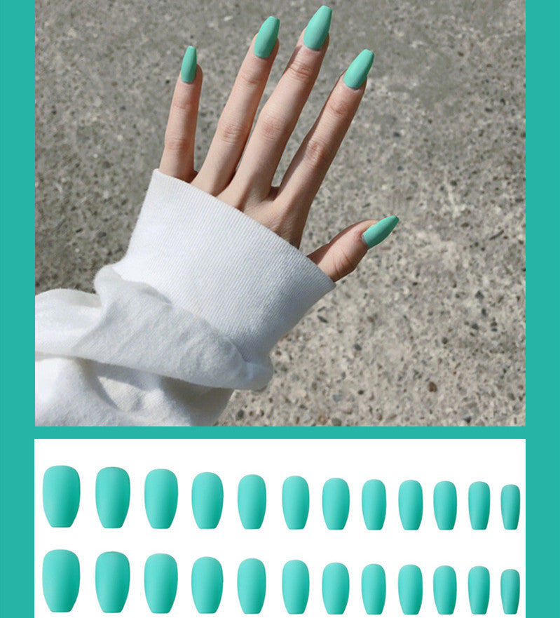 Frosted ballet fake nails (18 Colors) (x24)