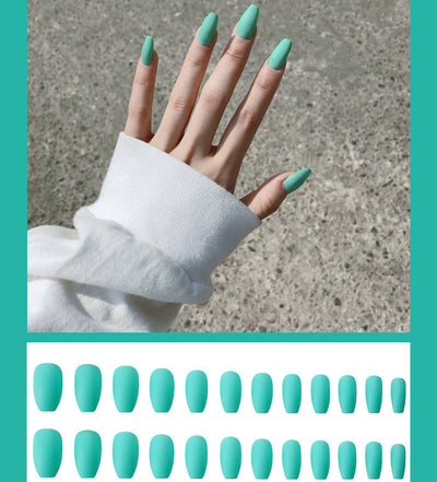 Frosted ballet fake nails (18 Colors) (x24)