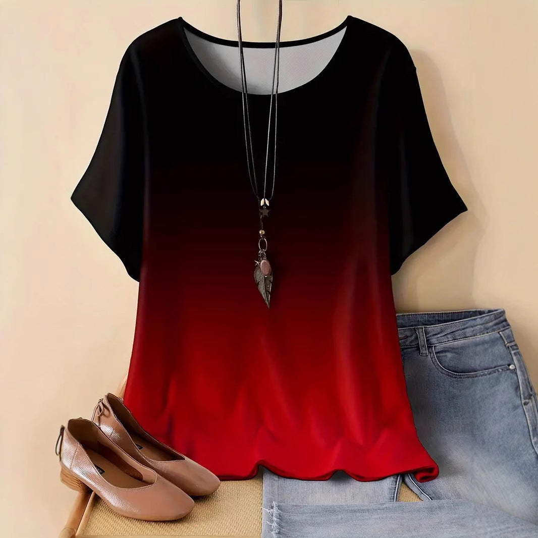 Casual Sports Loose Round Neck Short Sleeve Shirt (12 Colors)