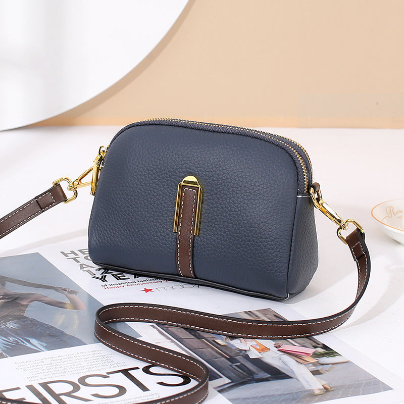 Layer Cowhide Large Capacity Square All-match Shoulder Bag