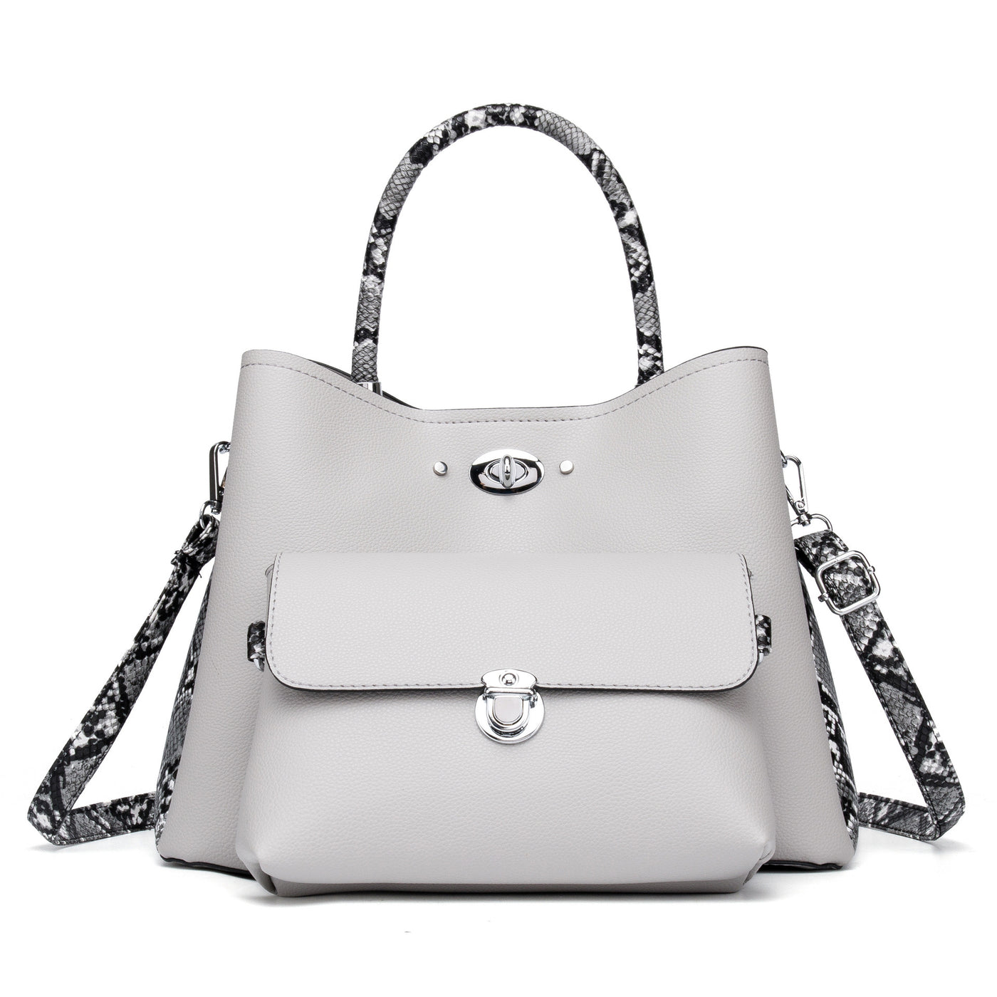 Snakeskin mother-in-law bag