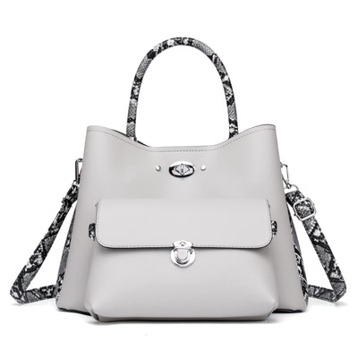 Snakeskin mother-in-law bag