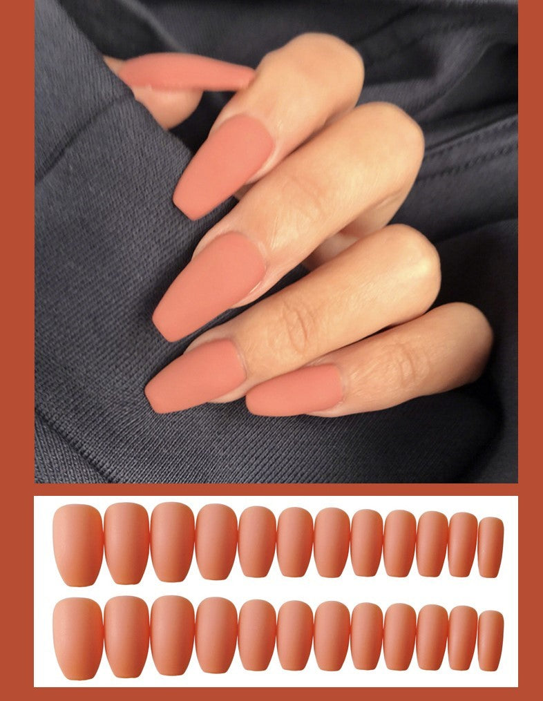 Frosted ballet fake nails (18 Colors) (x24)