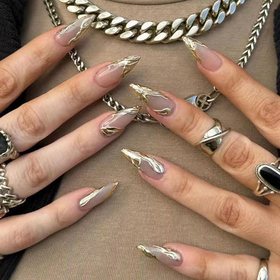 3D Three-dimensional Rhinestone Relief Fake Nails (30 styles) (x24)