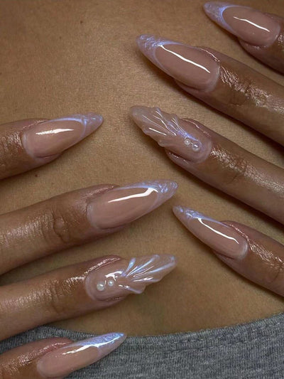 3D Three-dimensional Rhinestone Relief Fake Nails (30 styles) (x24)