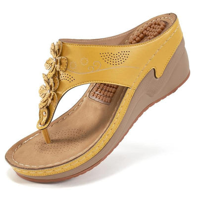 Women's High Heel Flip Flops – Non-Slip Thick Sole Sandals with Massage Insole