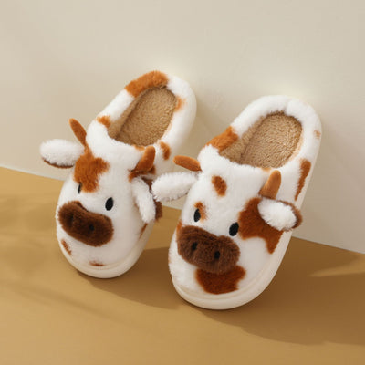Thickened Non-slip Couple Outdoor Home Fur Cotton Slippers