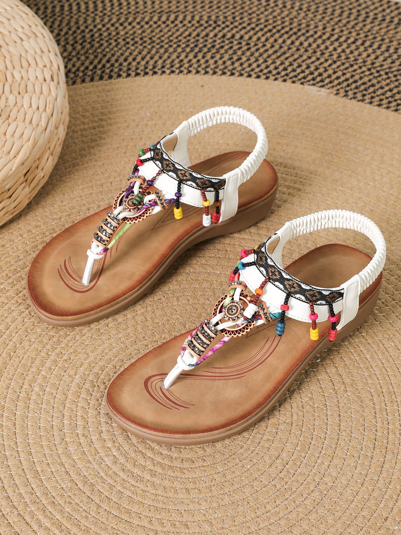 Bohemian Ethnic Style Flat Sandals Pendant Flip-flops