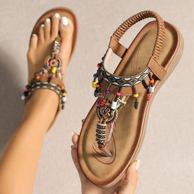 Bohemian Ethnic Style Flat Sandals Pendant Flip-flops