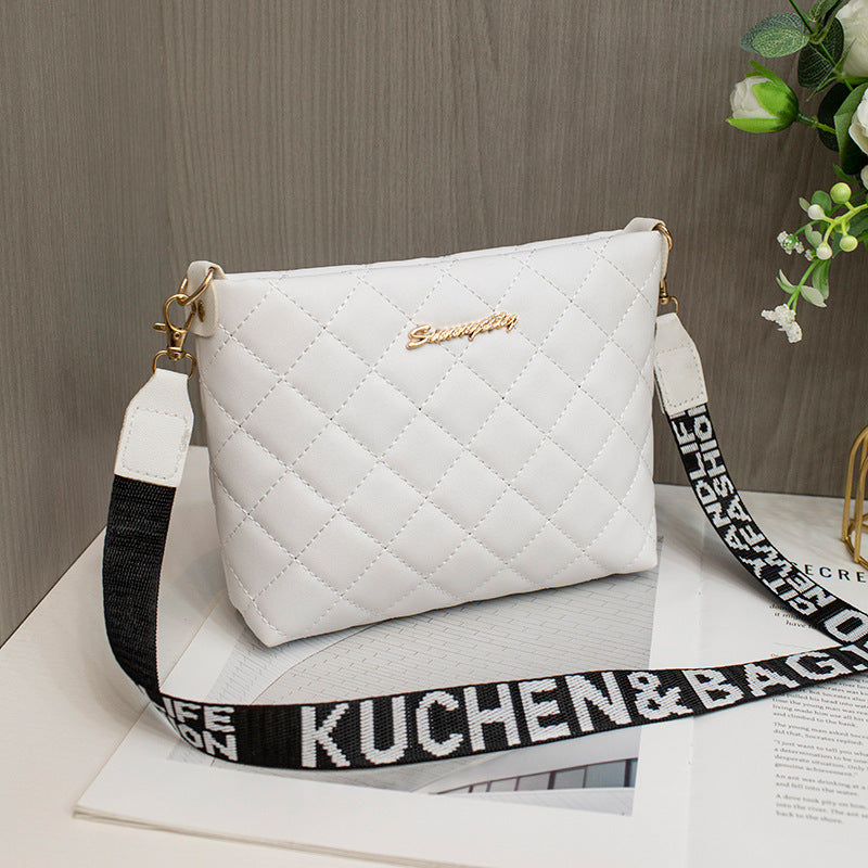 Small Messenger Bag For Women Trend Lingge Embroidery Female Shoulder Bag