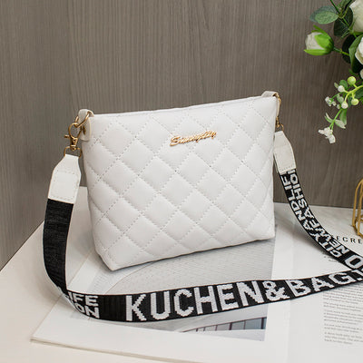 Small Messenger Bag For Women Trend Lingge Embroidery Female Shoulder Bag