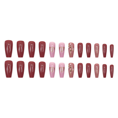 Blush Velvet — Matte Pink Press-On Nail Set (24 Pieces)
