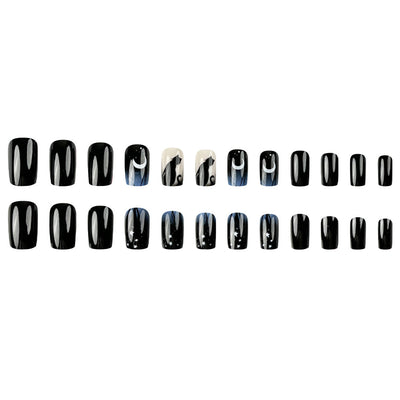 Cat Moon Fake Nails Removable Armor (x24)