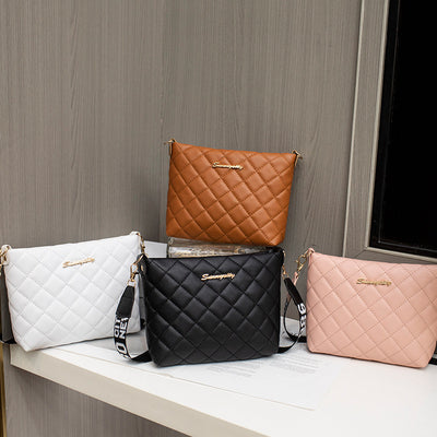 Small Messenger Bag For Women Trend Lingge Embroidery Female Shoulder Bag