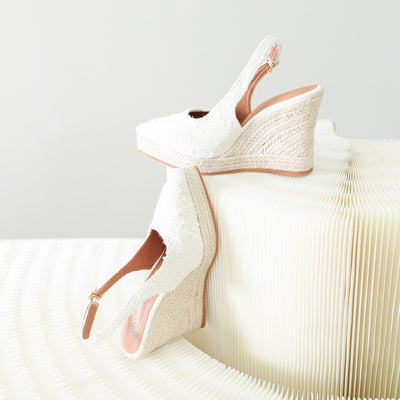 Wedge Thick Bottom Toe Cap Slippers High Heels