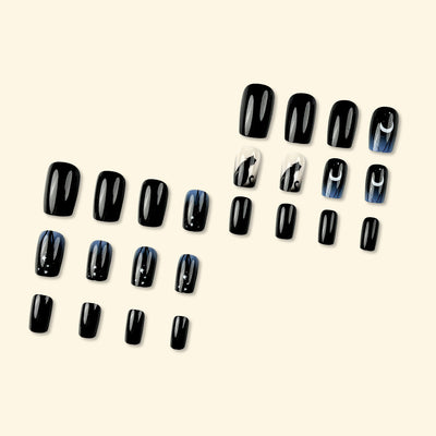 Cat Moon Fake Nails Removable Armor (x24)