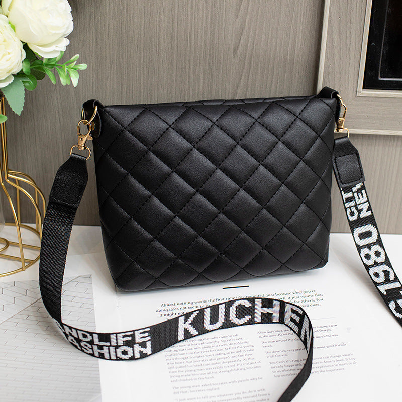 Small Messenger Bag For Women Trend Lingge Embroidery Female Shoulder Bag