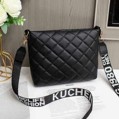 Small Messenger Bag For Women Trend Lingge Embroidery Female Shoulder Bag