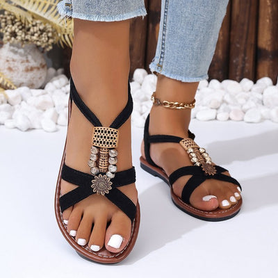 Women's Simple Metal Decorative Sandals