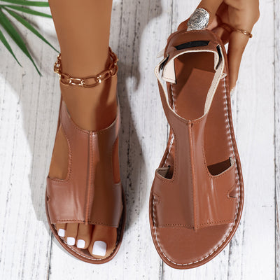 Round Toe, Fish Mouth, Empty Side Sandals