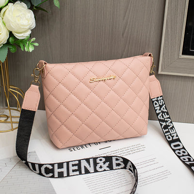 Small Messenger Bag For Women Trend Lingge Embroidery Female Shoulder Bag