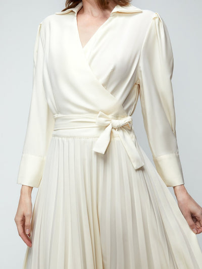 Women's Casual Solid Color Commute Pleated Dress