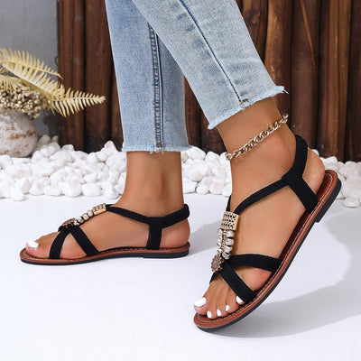 Women's Simple Metal Decorative Sandals