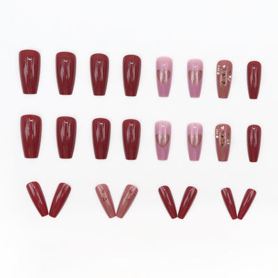 Blush Velvet — Matte Pink Press-On Nail Set (24 Pieces)