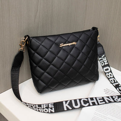 Small Messenger Bag For Women Trend Lingge Embroidery Female Shoulder Bag