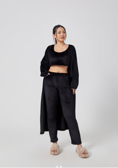 ✨ LuxeCozy™ 3-Piece Loungewear Set – Soft Knit Cardigan, Tank & Pants