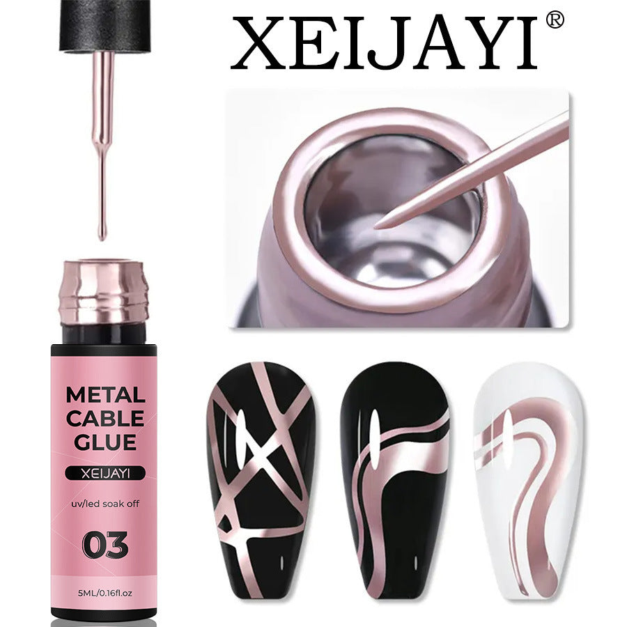 Line Pulling Nail Art Gel – Precision Striping Gel for Nail Designs (Multiple Colors)