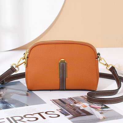 Layer Cowhide Large Capacity Square All-match Shoulder Bag