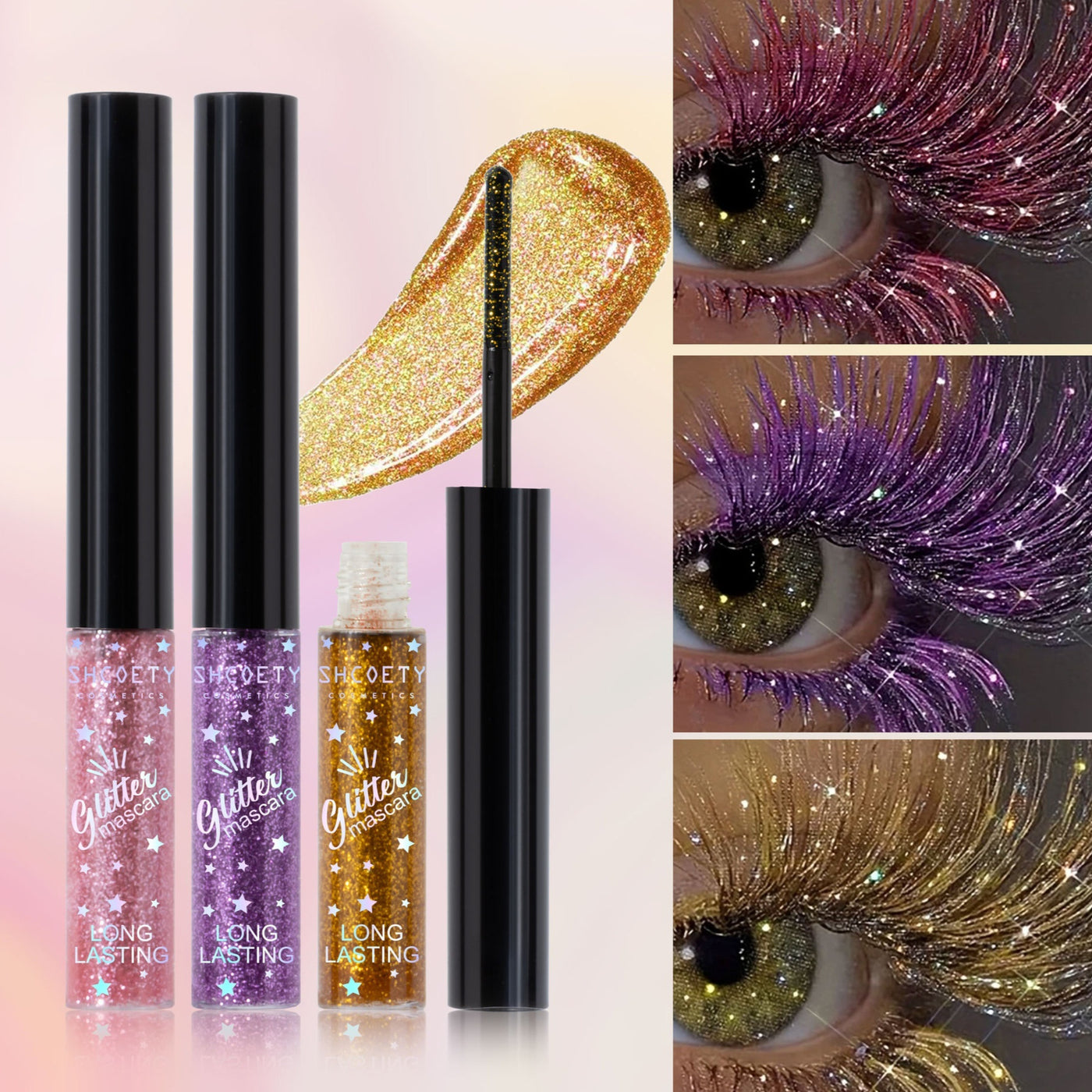 Color Mascara 5 Colors Waterproof No Smudge
