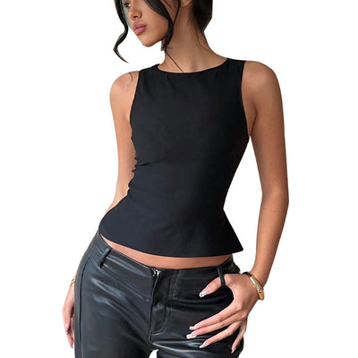 Small Vest Stretch Sleeveless Slim Top For Women
