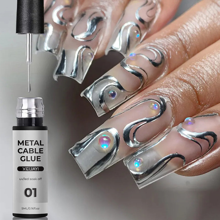 Line Pulling Nail Art Gel – Precision Striping Gel for Nail Designs (Multiple Colors)