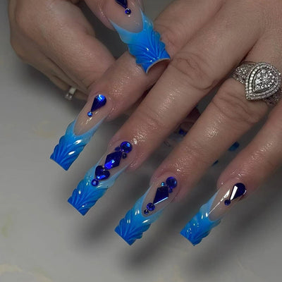 3D Three-dimensional Rhinestone Relief Fake Nails (30 styles) (x24)