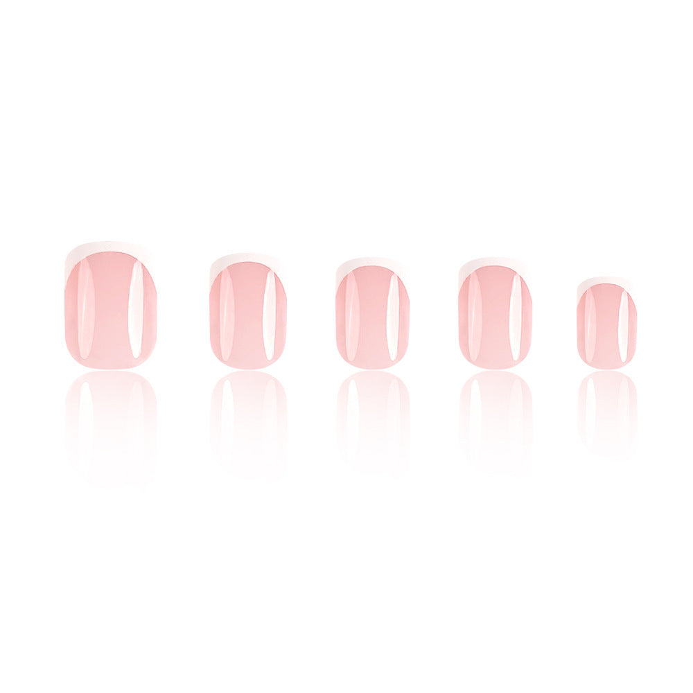 Simple White French Fake Nails (x24)