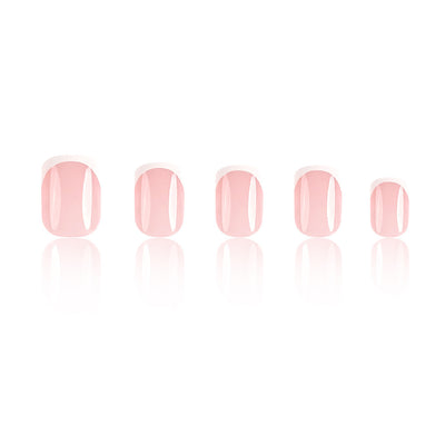 Simple White French Fake Nails (x24)