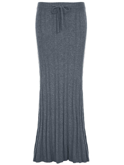 Autumn And Winter New Hemp Pattern Low Waist Elastic Fishtail Hip Skirt
