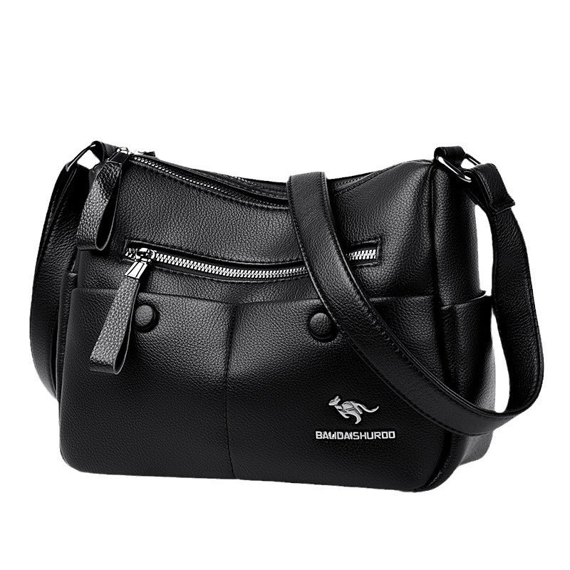 Mom Shoulder Simple All-matching Soft Leather Bag
