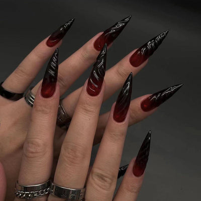 3D Three-dimensional Rhinestone Relief Fake Nails (30 styles) (x24)