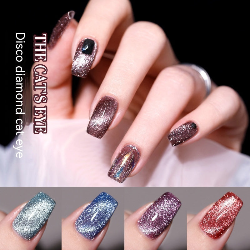 Disco Diamond Cat Eye Magnetic Nail Polish — 9 Colors, 5ml