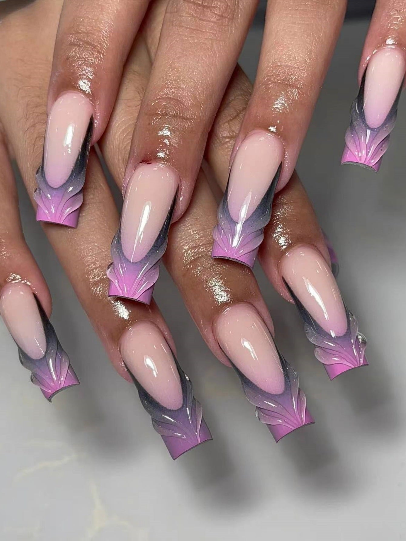 3D Three-dimensional Rhinestone Relief Fake Nails (30 styles) (x24)
