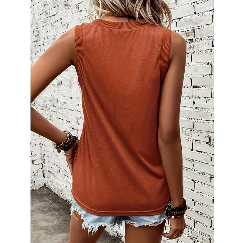 V-Neck Tank Tops Sleeveless