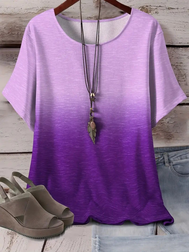 Casual Sports Loose Round Neck Short Sleeve Shirt (12 Colors)